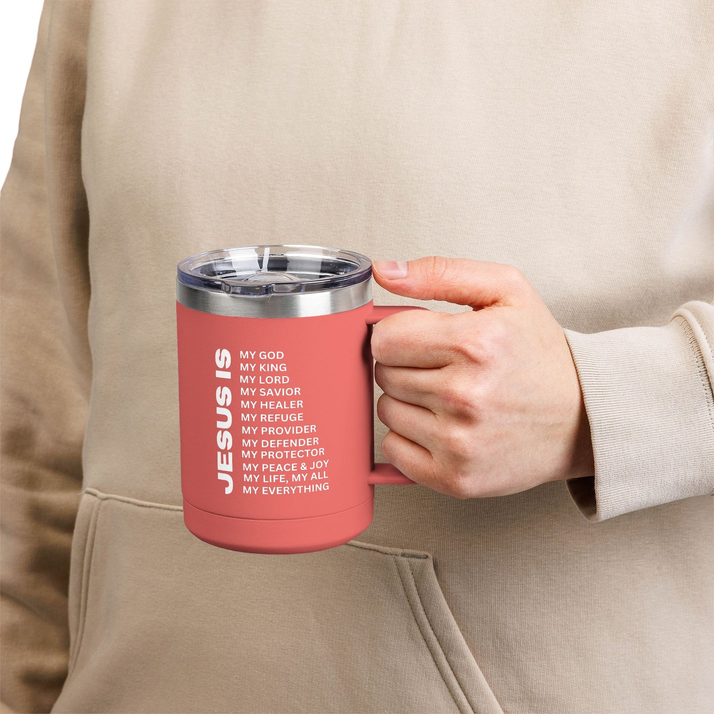 Christian Jesus Is 15oz Tumbler - White
