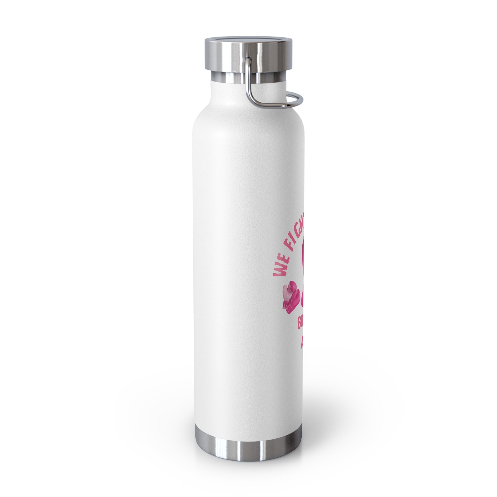 Breast Cancer Awareness "We Fight Together" Pink Ribbon 22oz Insulated Water Bottle
