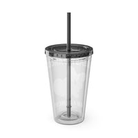 Breast Cancer Awareness 16oz Tumbler with Straw - Butterfly, Heart