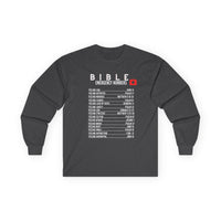 Bible Emergency Numbers Long Sleeve Tee - White