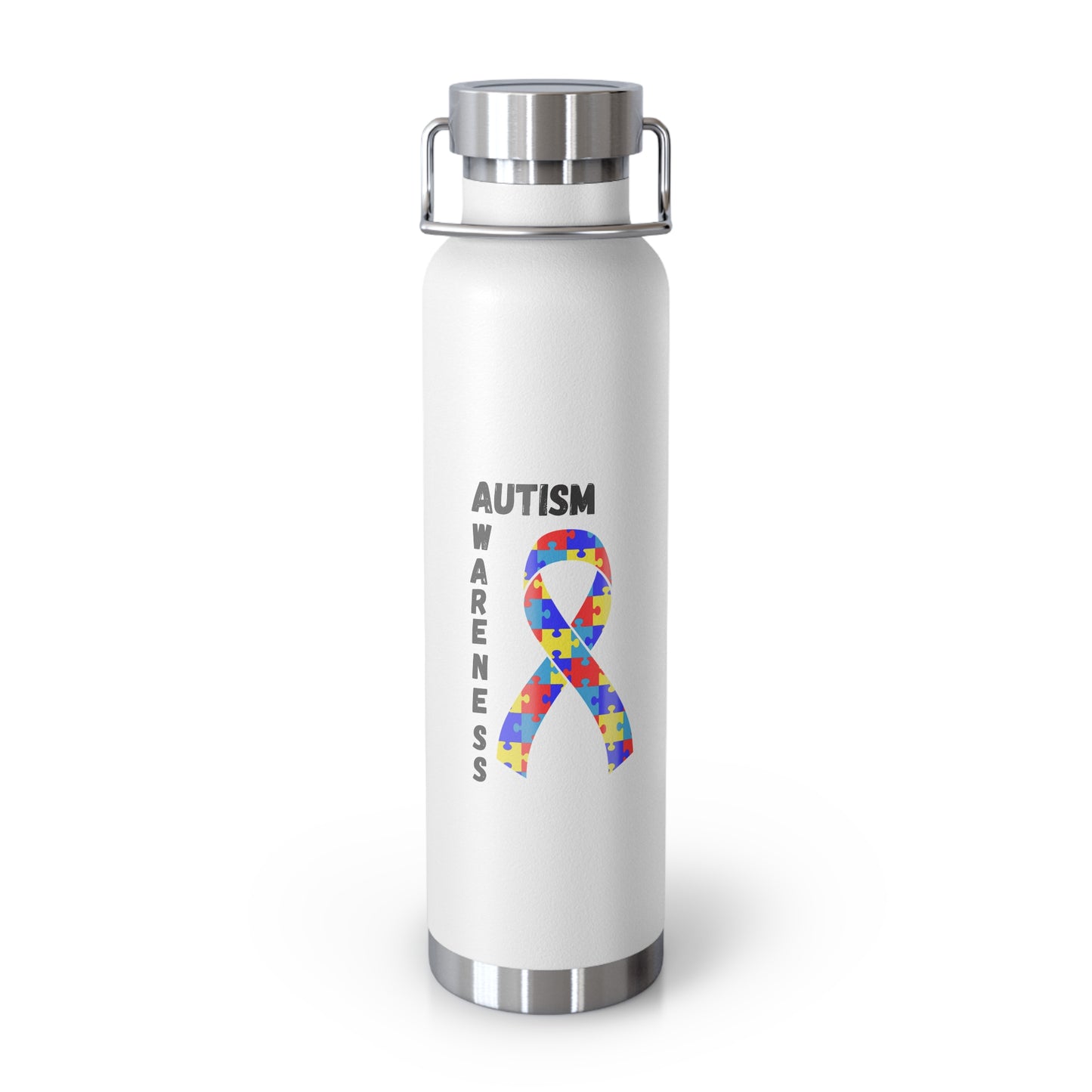 Autism Awareness Puzzle Ribbon 22oz Insulated Water Bottle