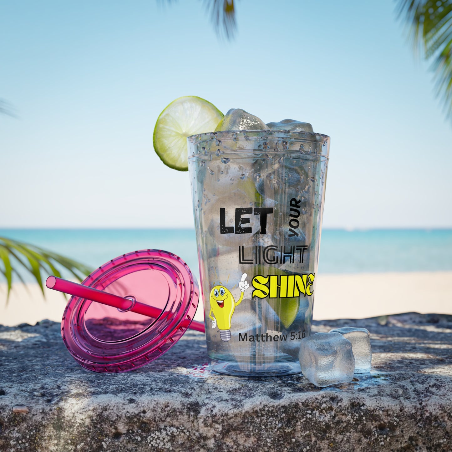 Let Your Light Shine 16oz Tumbler With Straw