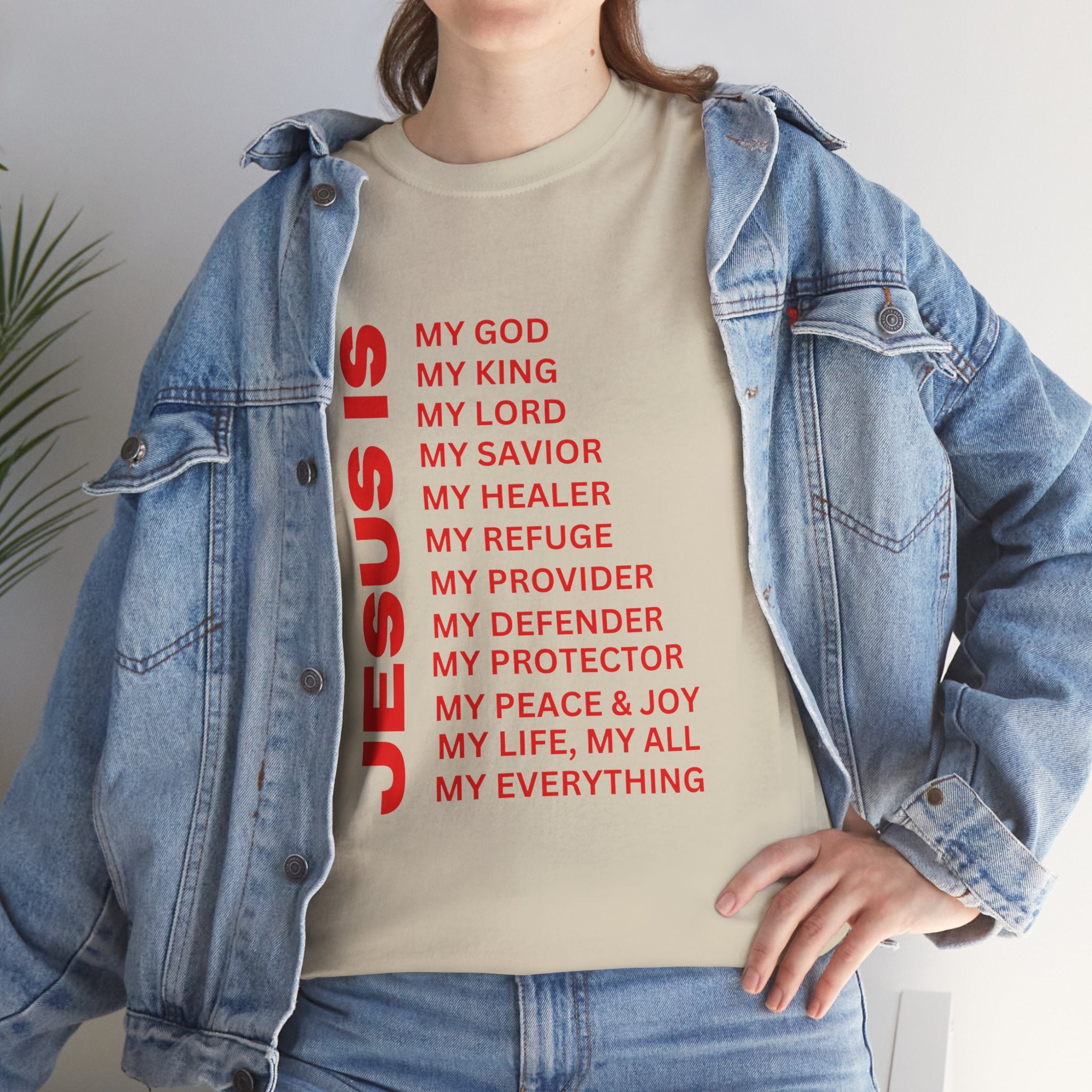 Christian JESUS IS T-Shirt - Red