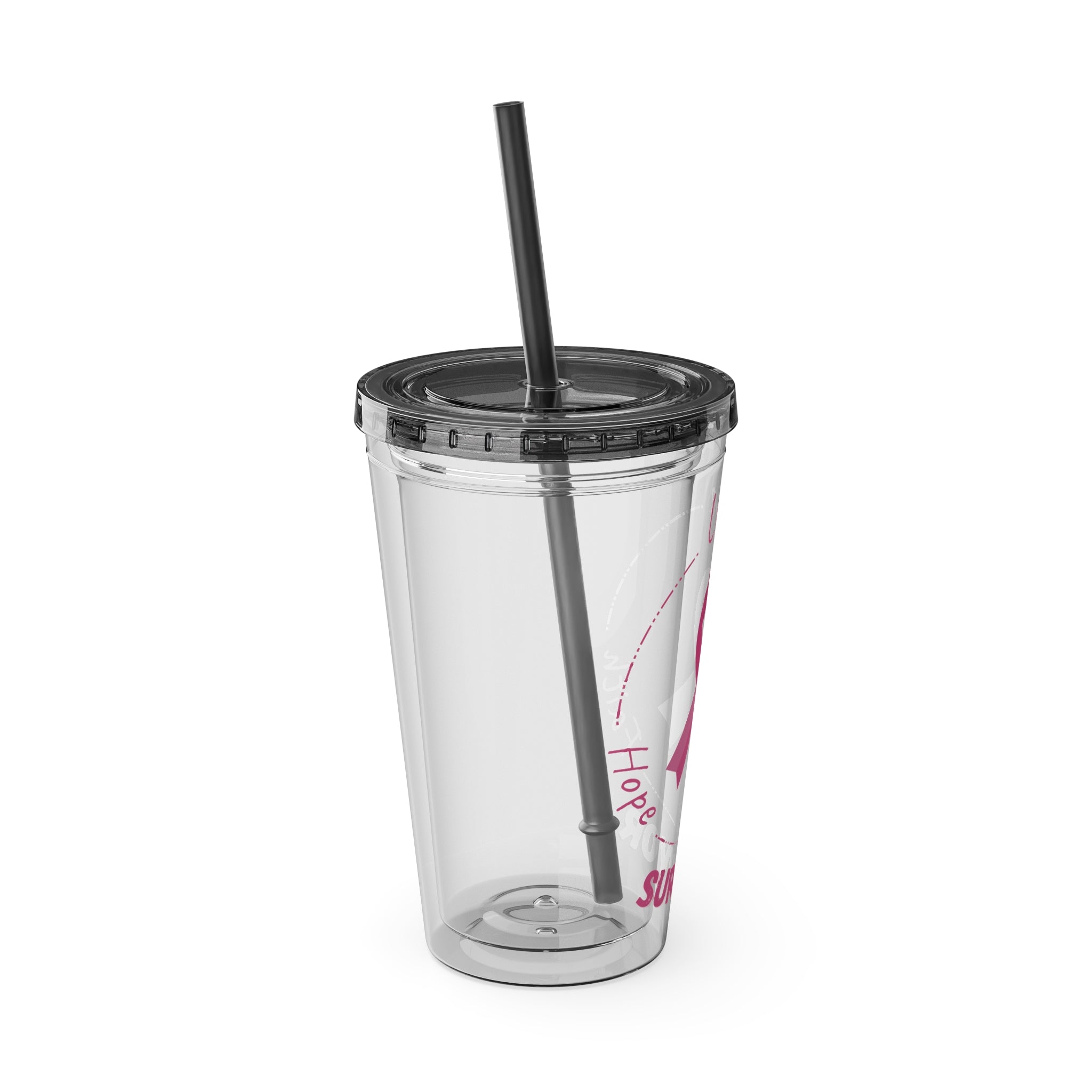 Breast Cancer Survivor 16oz Tumbler with Straw