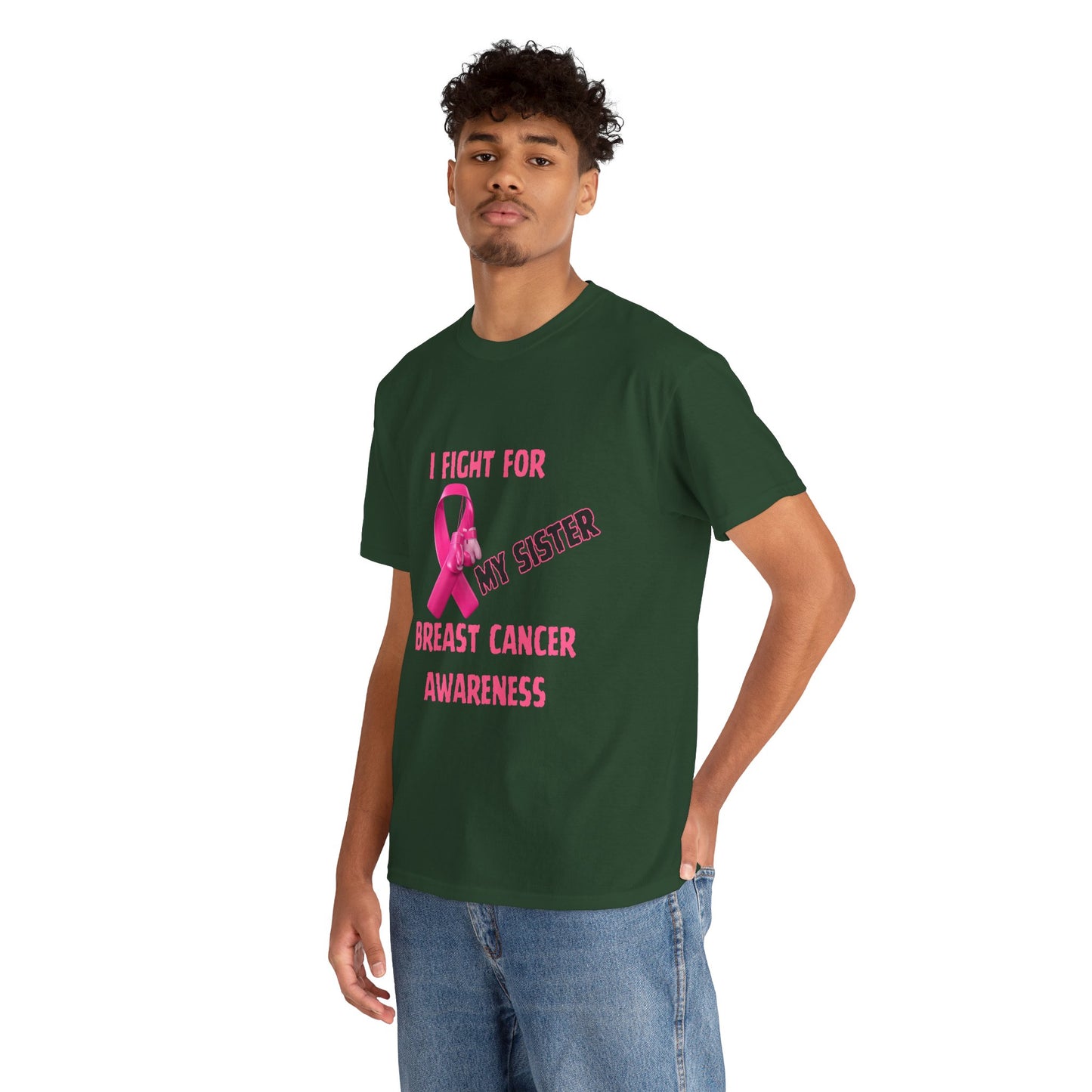 I Fight for My Sister Pink Ribbon Tee