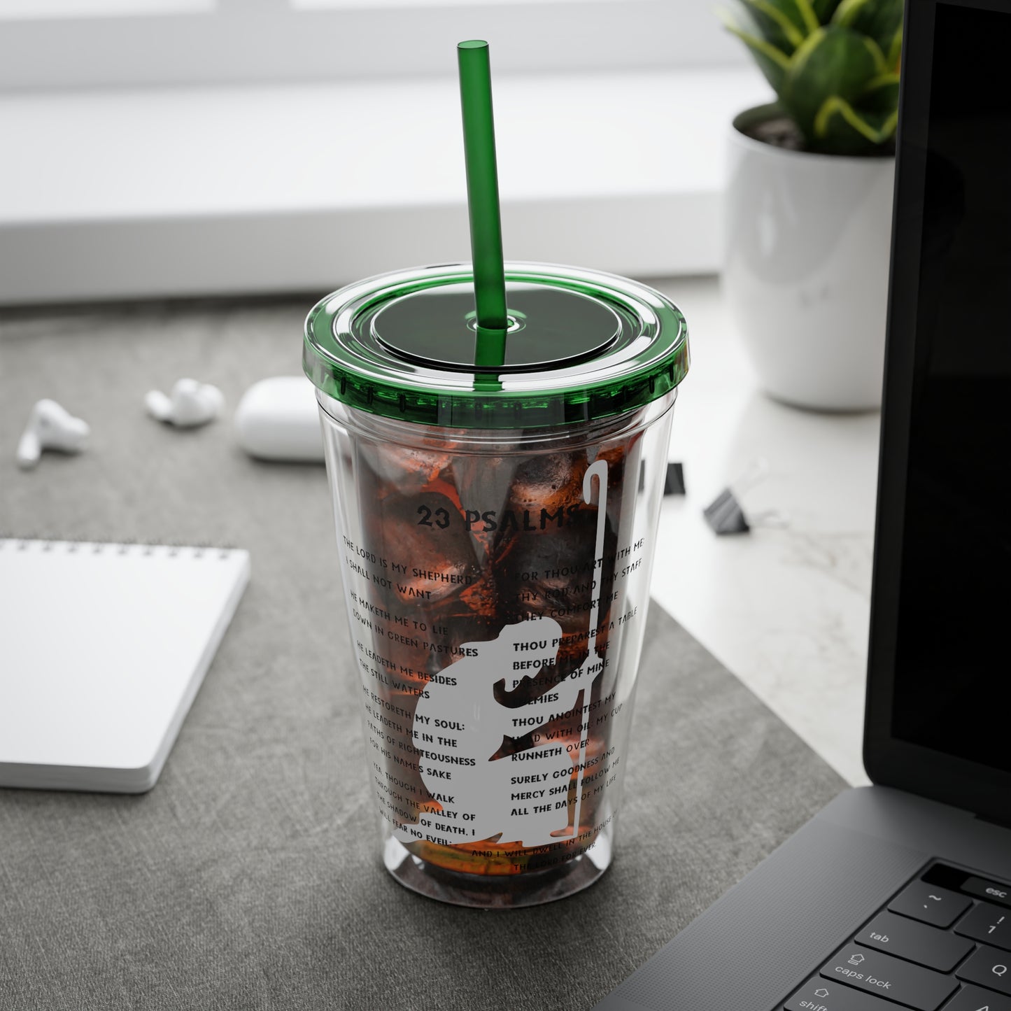 23 Psalms 16oz Tumbler with Straw