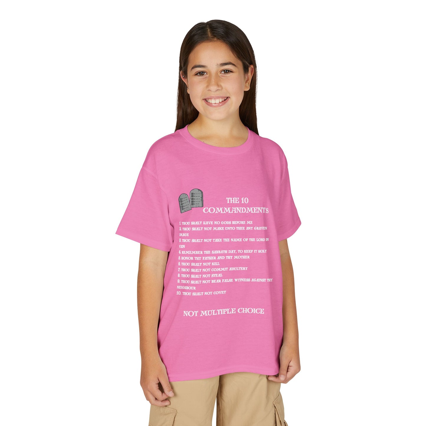10 Commandments Youth T-shirt - White