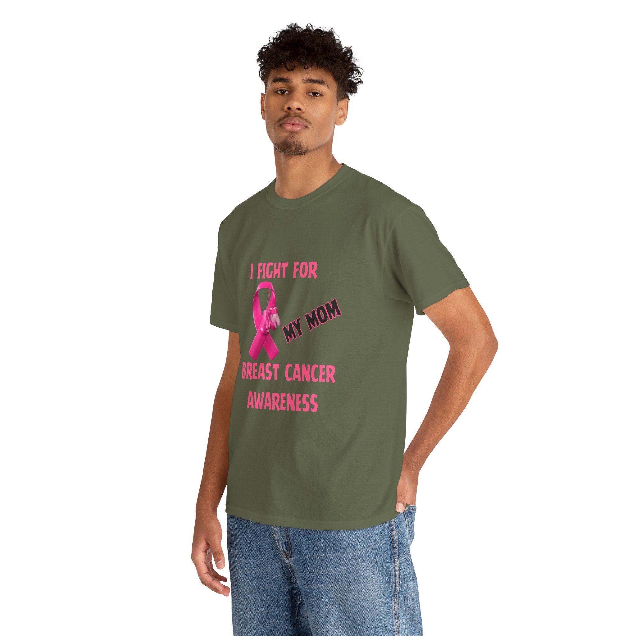 I Fight for My Mom Pink Ribbon Shirt