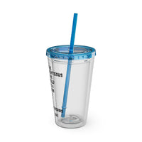"The Righteous Are Bold as a Lion" 16oz Inspirational Tumbler with Straw