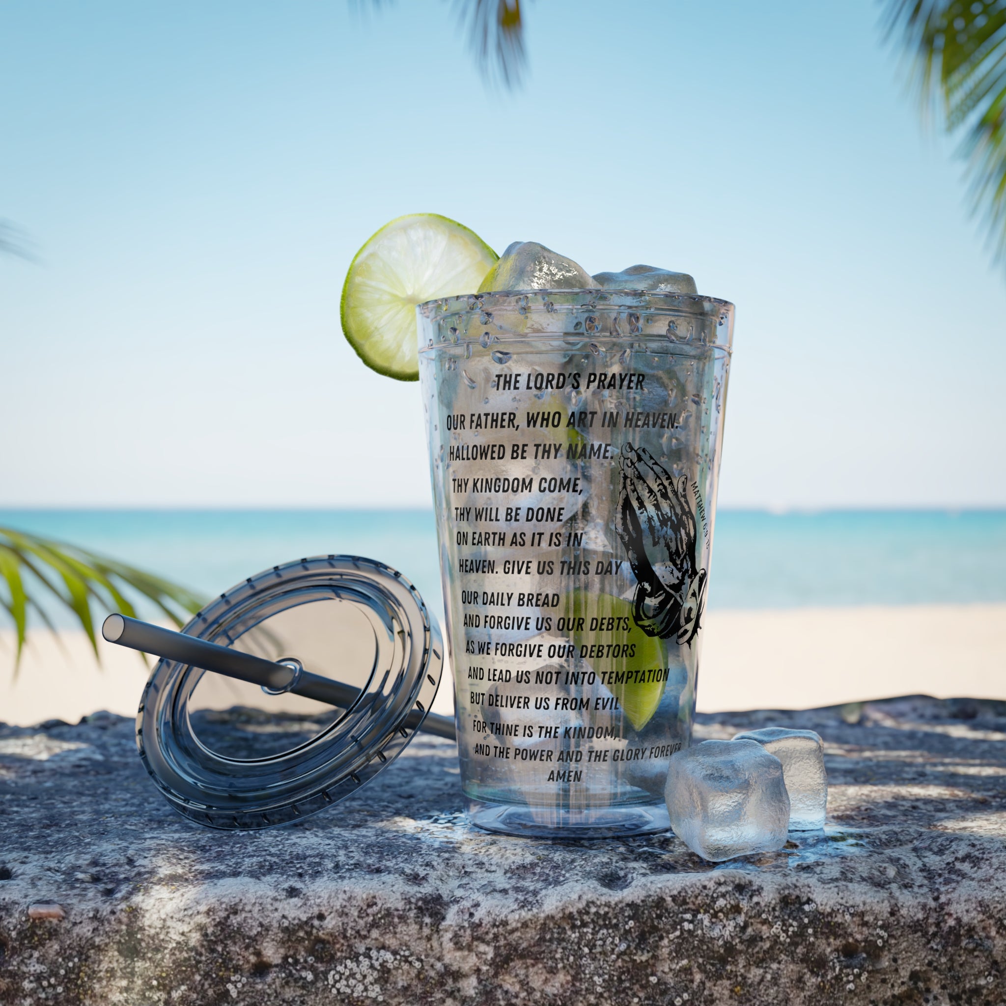 The Lord's Prayer 16oz Tumbler with Straw