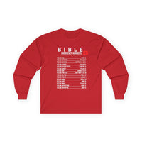 Bible Emergency Numbers Long Sleeve Tee - White