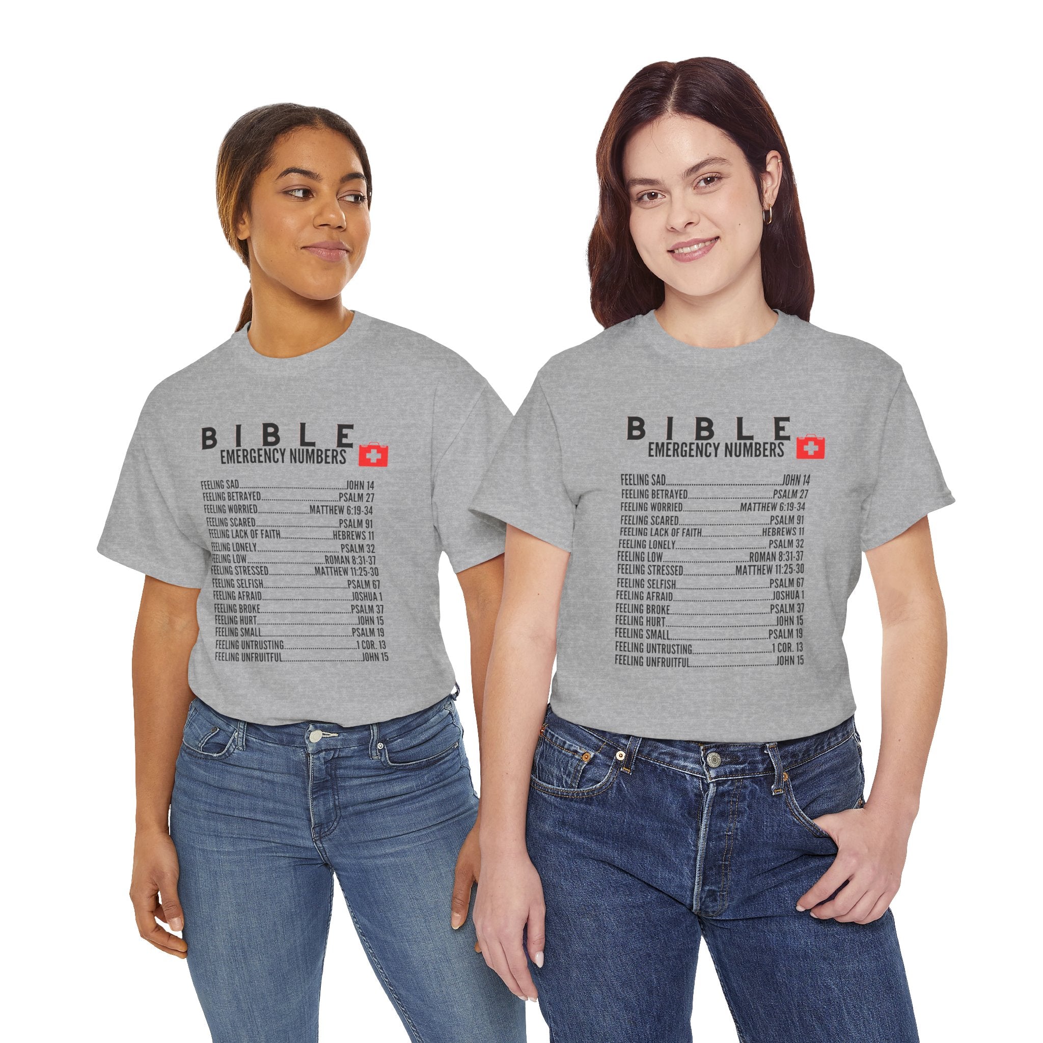 Bible Emergency Numbers Tee - Black
