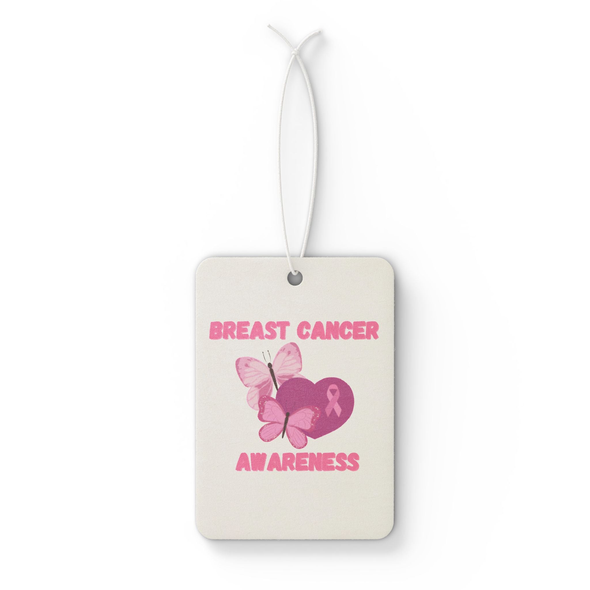 Breast Cancer Butterfly Awareness Car Air Freshener