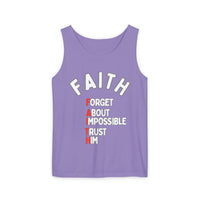 Faith Tank Top — "Forget About Impossible, Trust Him"