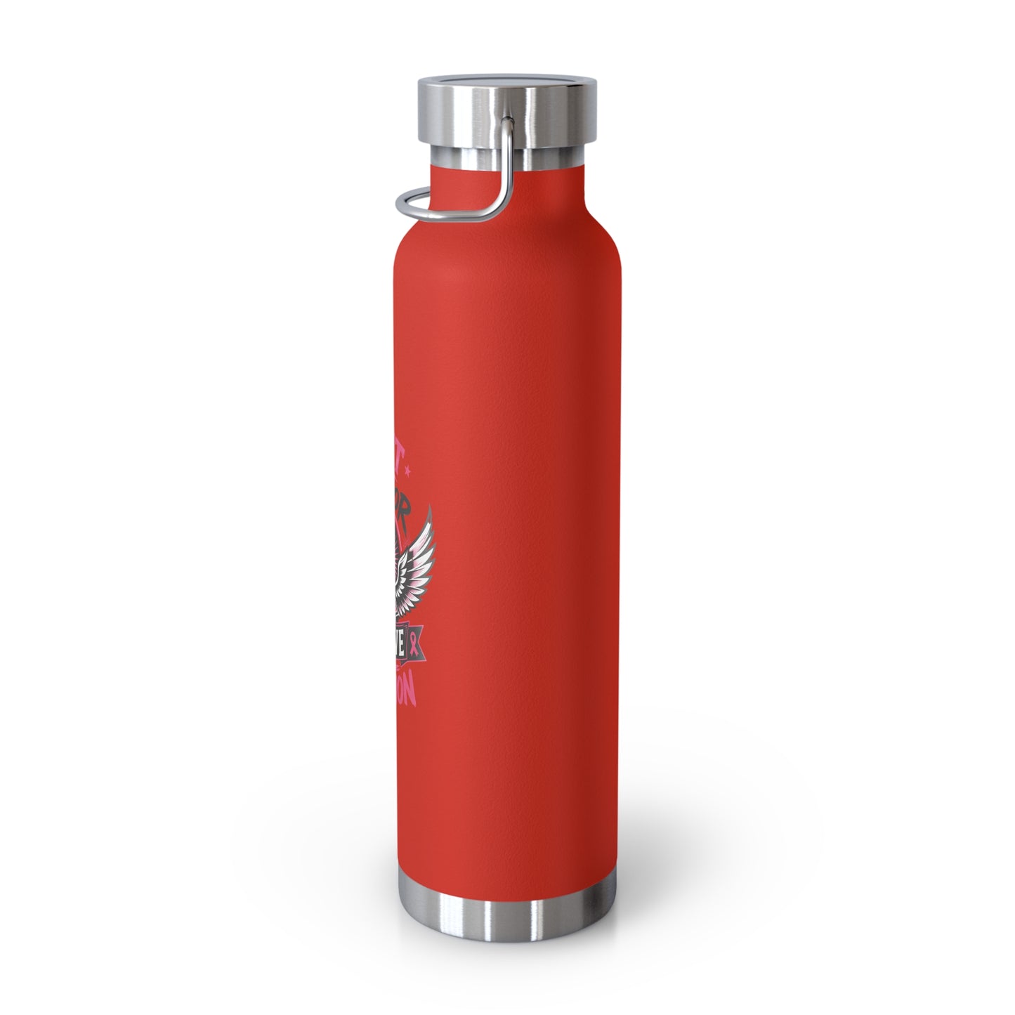 Fight Warrior Survive Champion Pink Ribbon 22oz Insulated Water Bottle