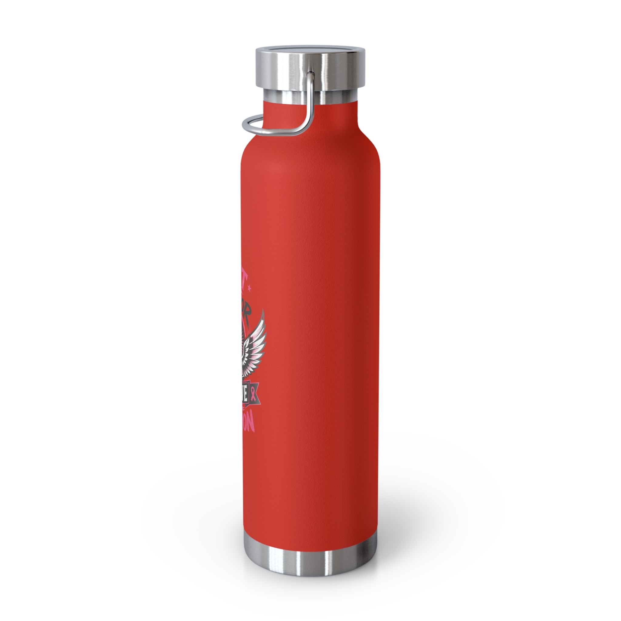 Fight Warrior Survive Champion Pink Ribbon 22oz Insulated Water Bottle
