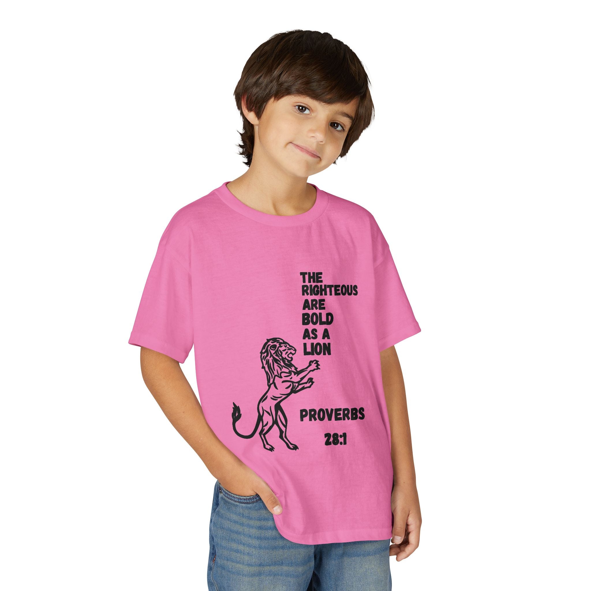 The Righteous Are Bold as a Lion Youth T-shirt