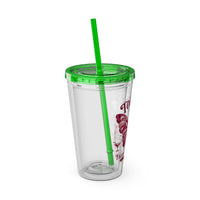 Together We Rise Butterfly Breast Cancer 16oz Tumbler with Straw