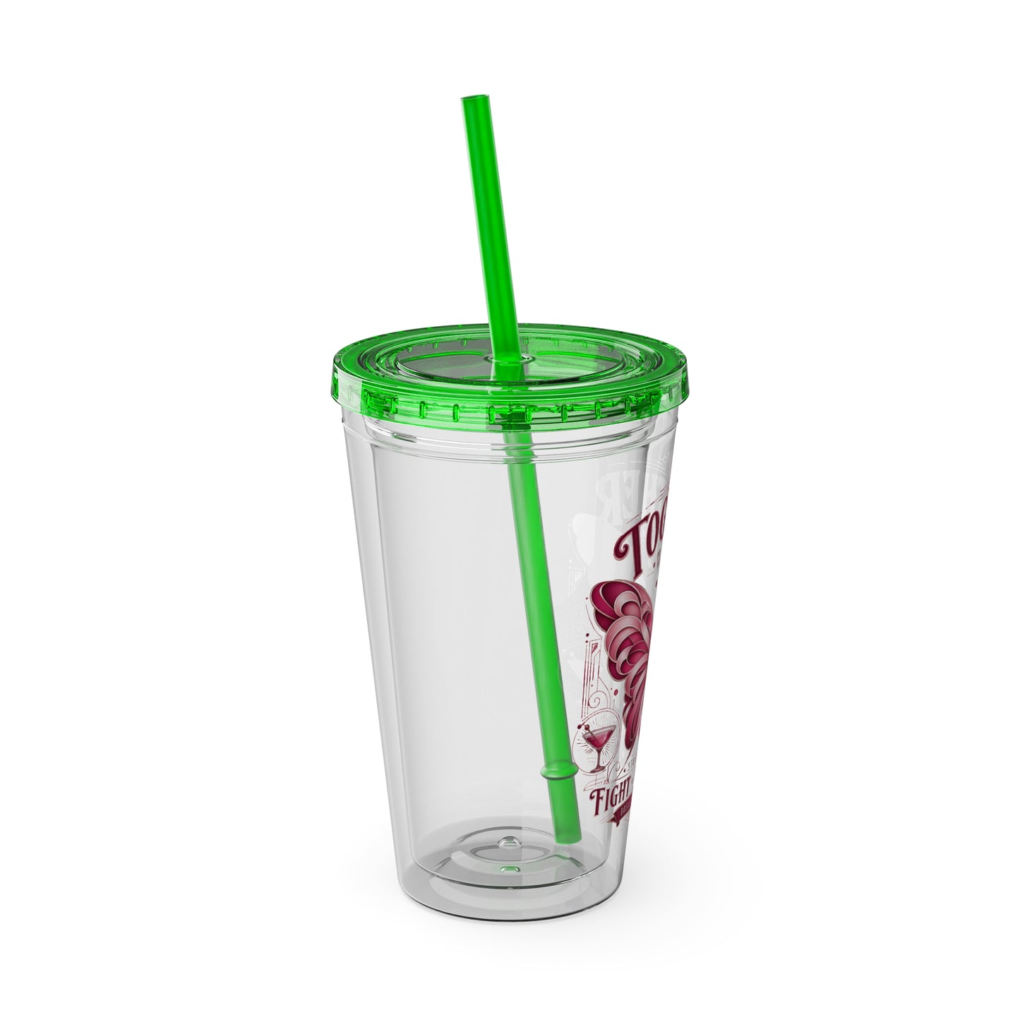 Together We Rise Butterfly Breast Cancer 16oz Tumbler with Straw