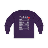 Bible Emergency Numbers Long Sleeve Tee - White