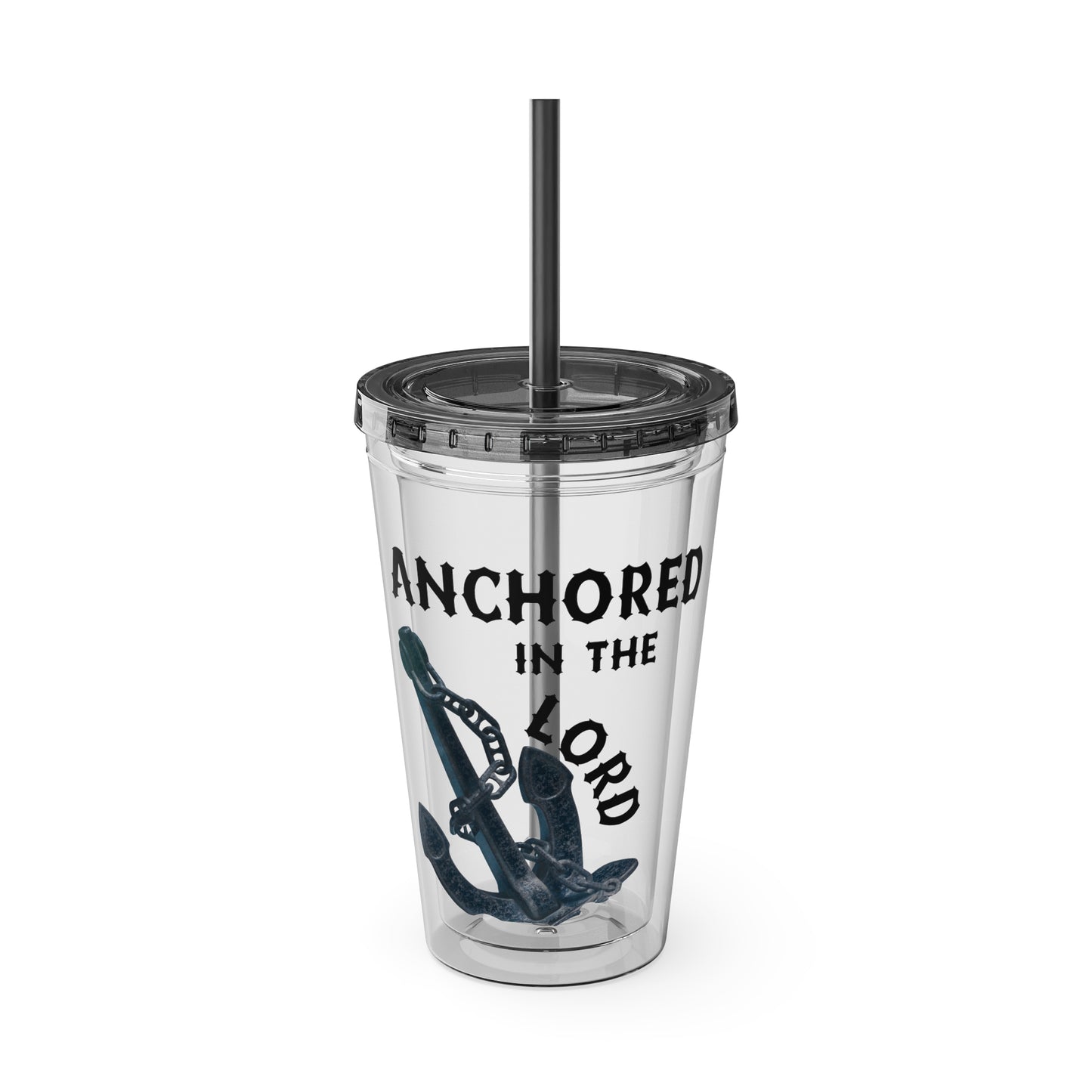 Anchored in the Lord 16oz Tumbler with Straw