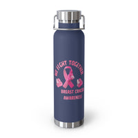 Breast Cancer Awareness "We Fight Together" Pink Ribbon 22oz Insulated Water Bottle