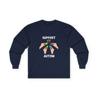 Puzzle Piece Hands Awareness Shirt - White