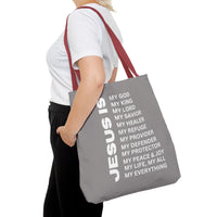 Christian JESUS IS Tote Bag - Grey