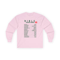 Bible Emergency Numbers Long Sleeve Tee - Green