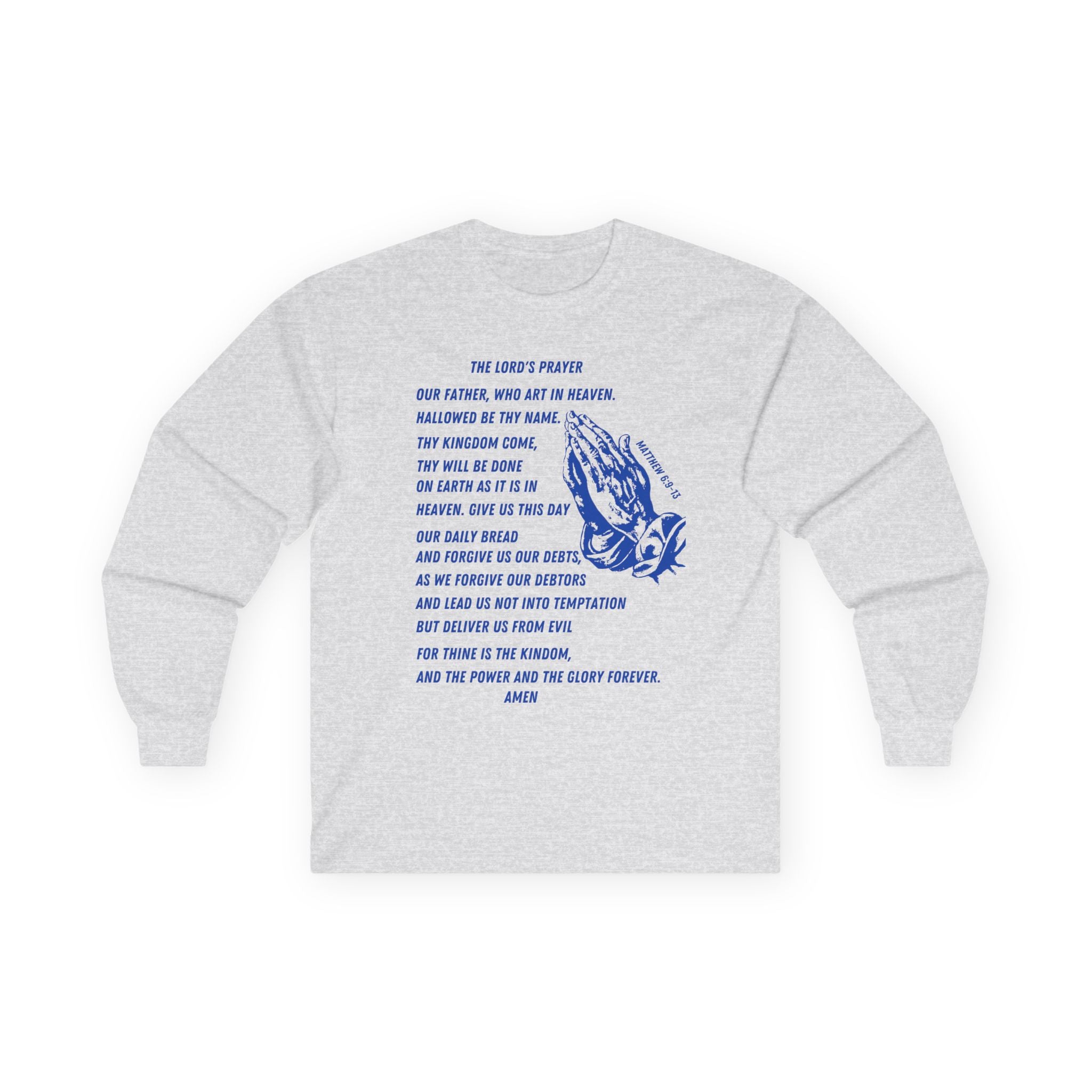 The Lord's Prayer Long Sleeve Tee - Blue
