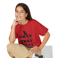 Pray On It, Pray Over It, Pray Through It Youth T-shirt
