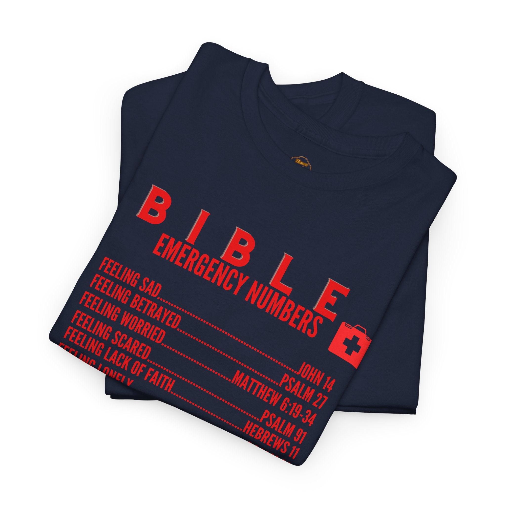 Bible Emergency Numbers Tee - Red