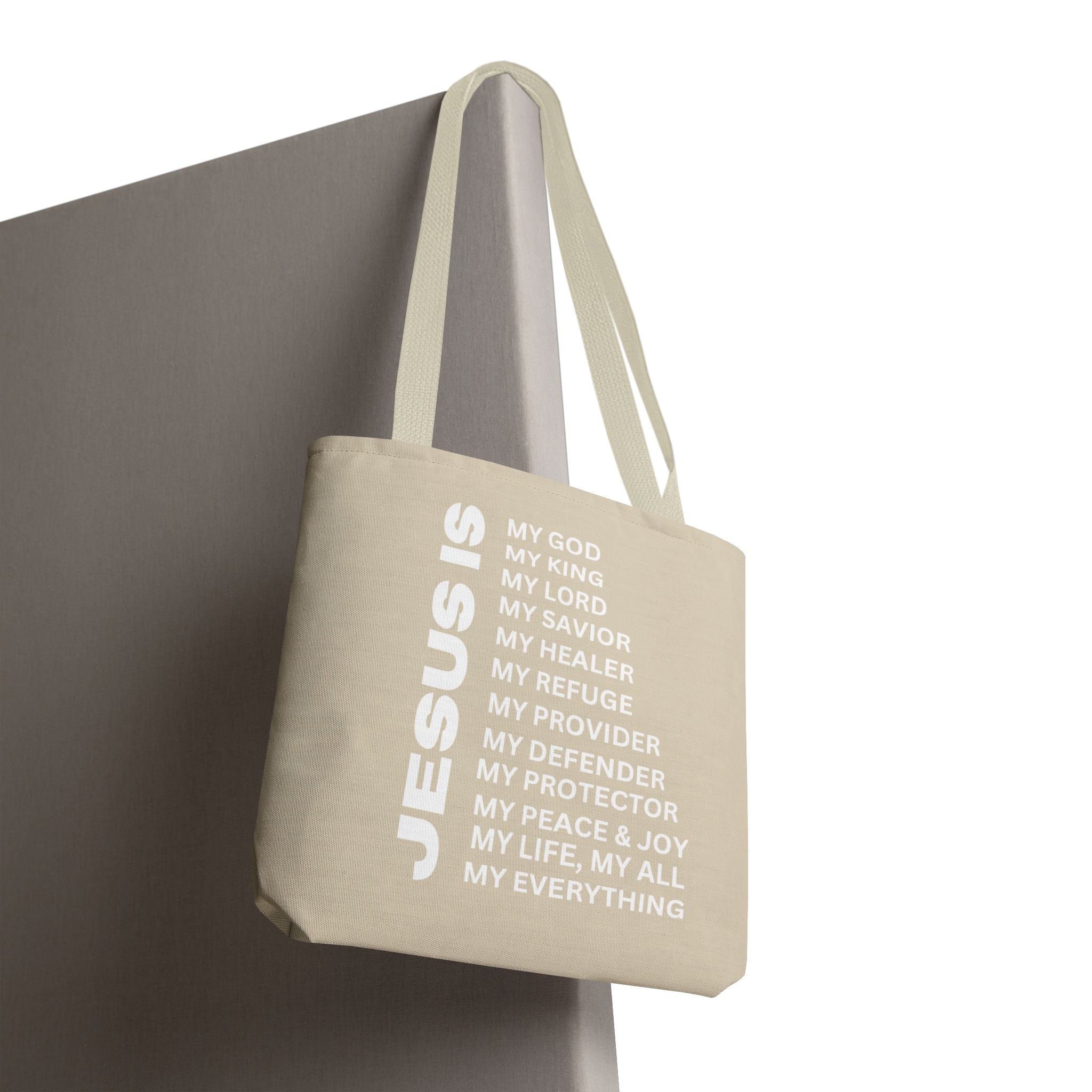 Christian JESUS IS Tote Bag - Sand