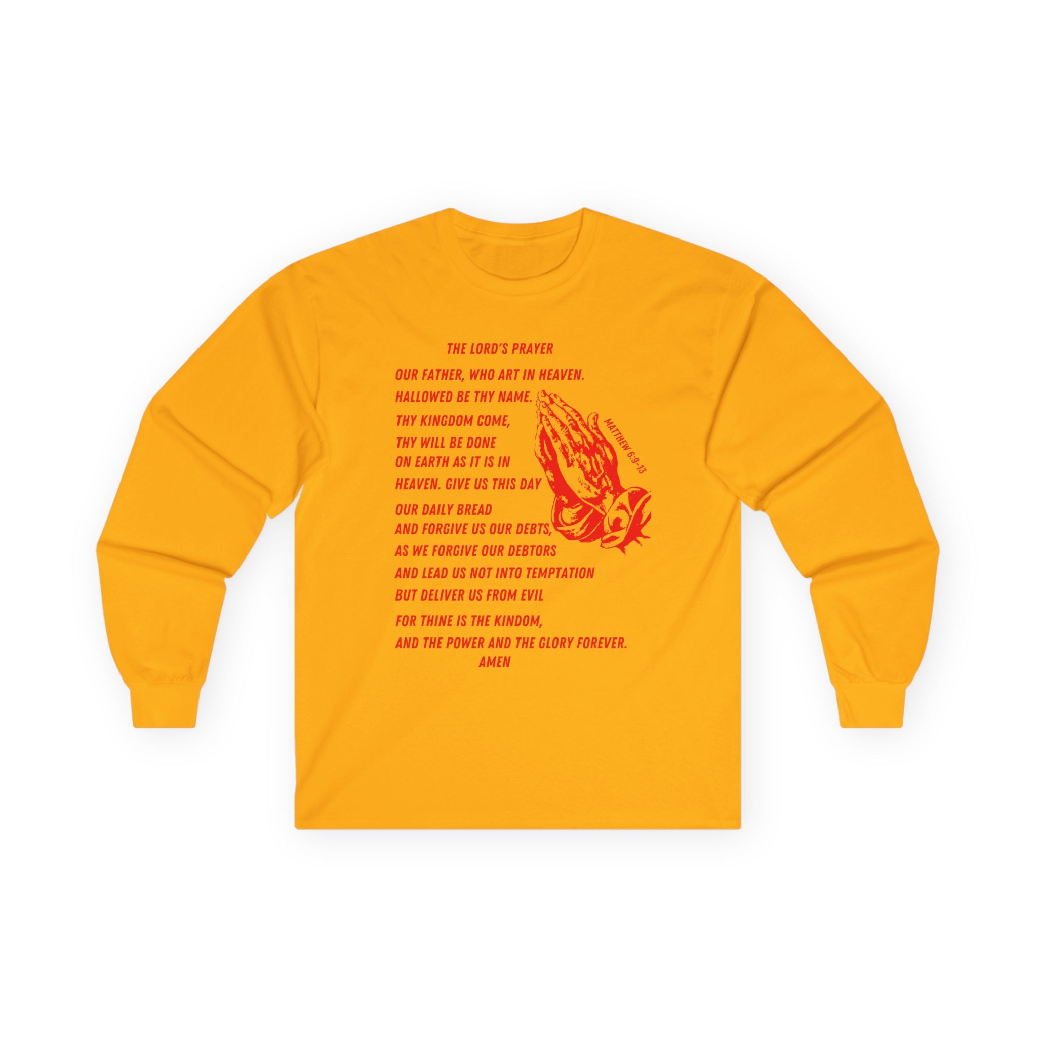The Lord's Prayer Long Sleeve Tee - Red