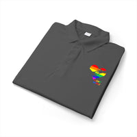 Rainbow Heart Love Wins Polo