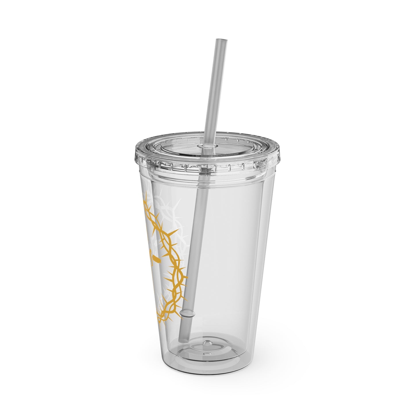 Jesus Crown of Thorns 16oz Tumbler with Straw
