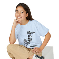 The Righteous Are Bold as a Lion Youth T-shirt