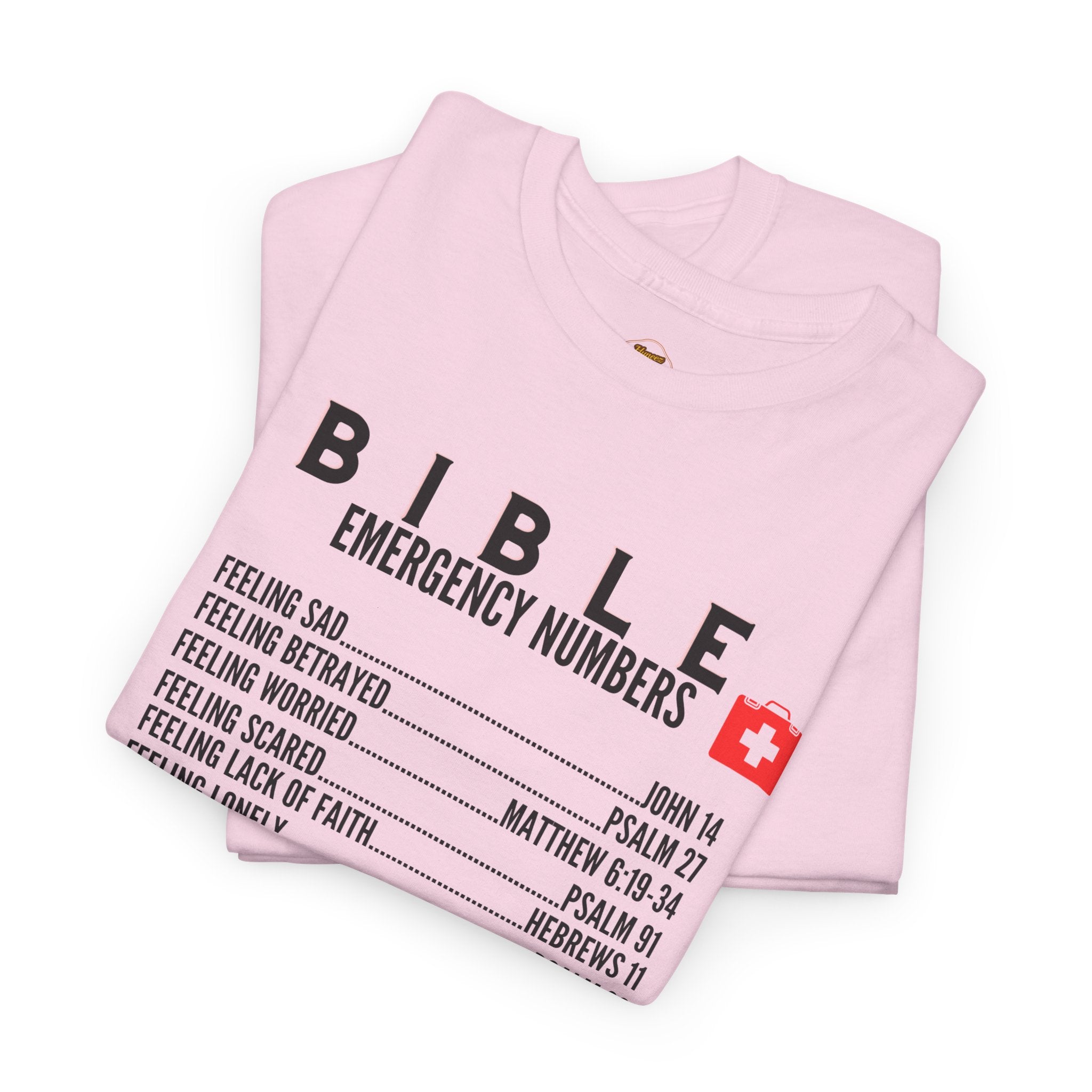 Bible Emergency Numbers Tee - Black