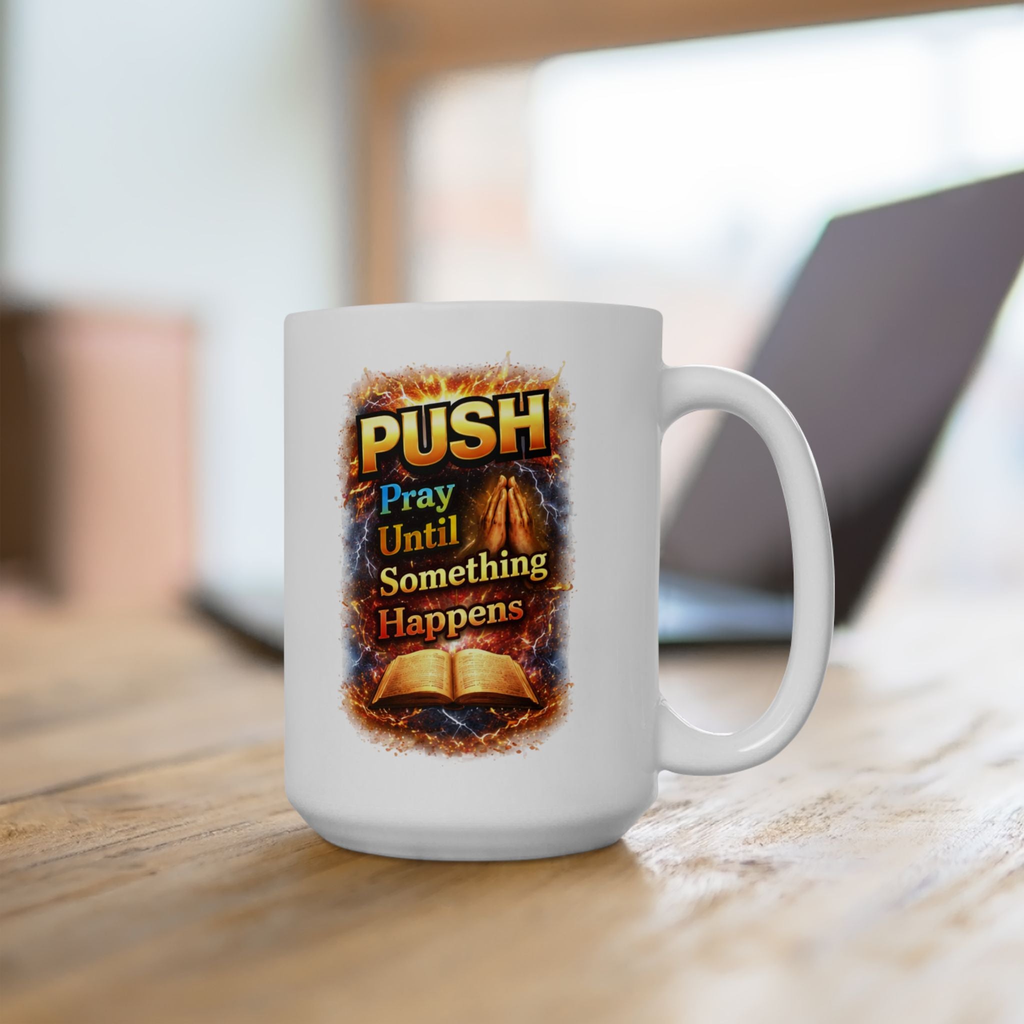 Push White Coffee Mug - Bible (11oz/15oz)