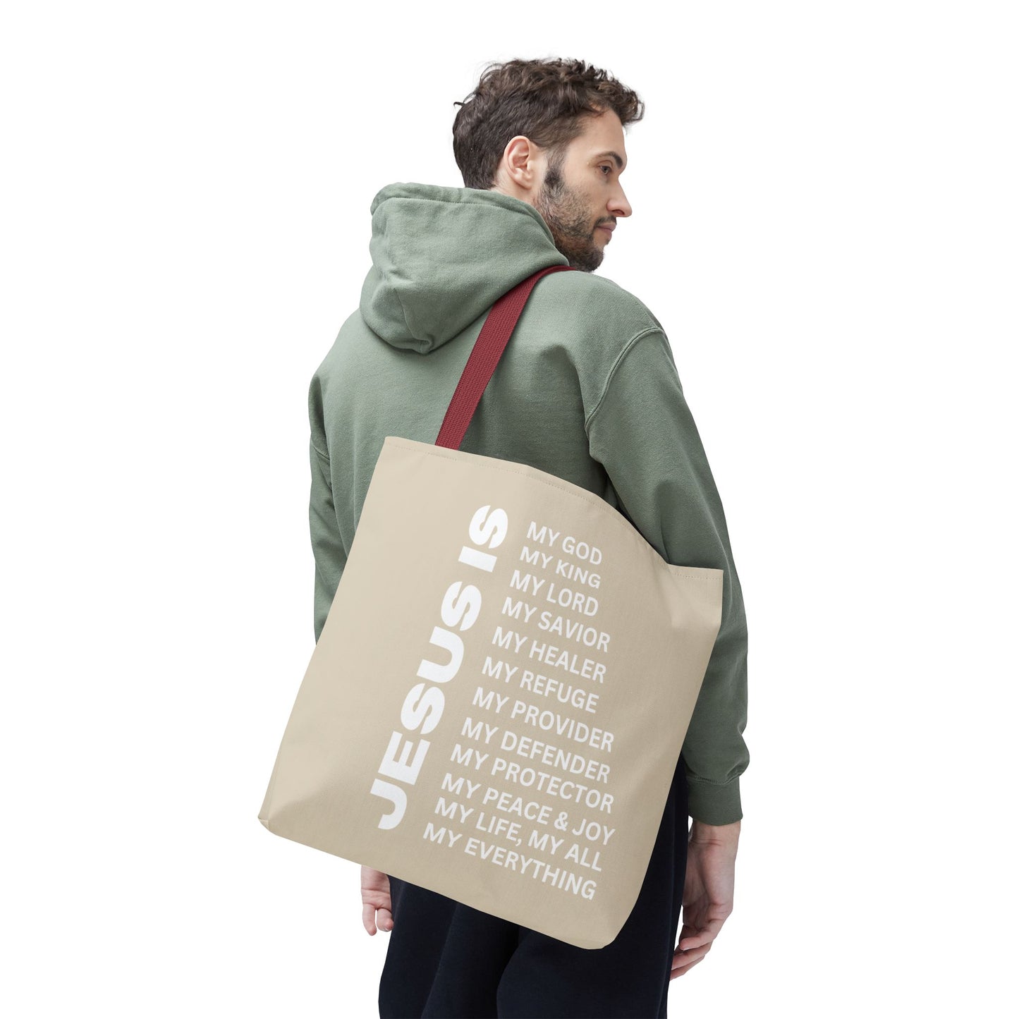 Christian JESUS IS Tote Bag - Sand