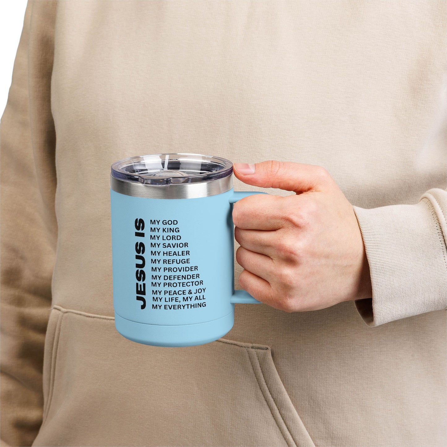 Christian Jesus Is 15oz Tumbler - Black