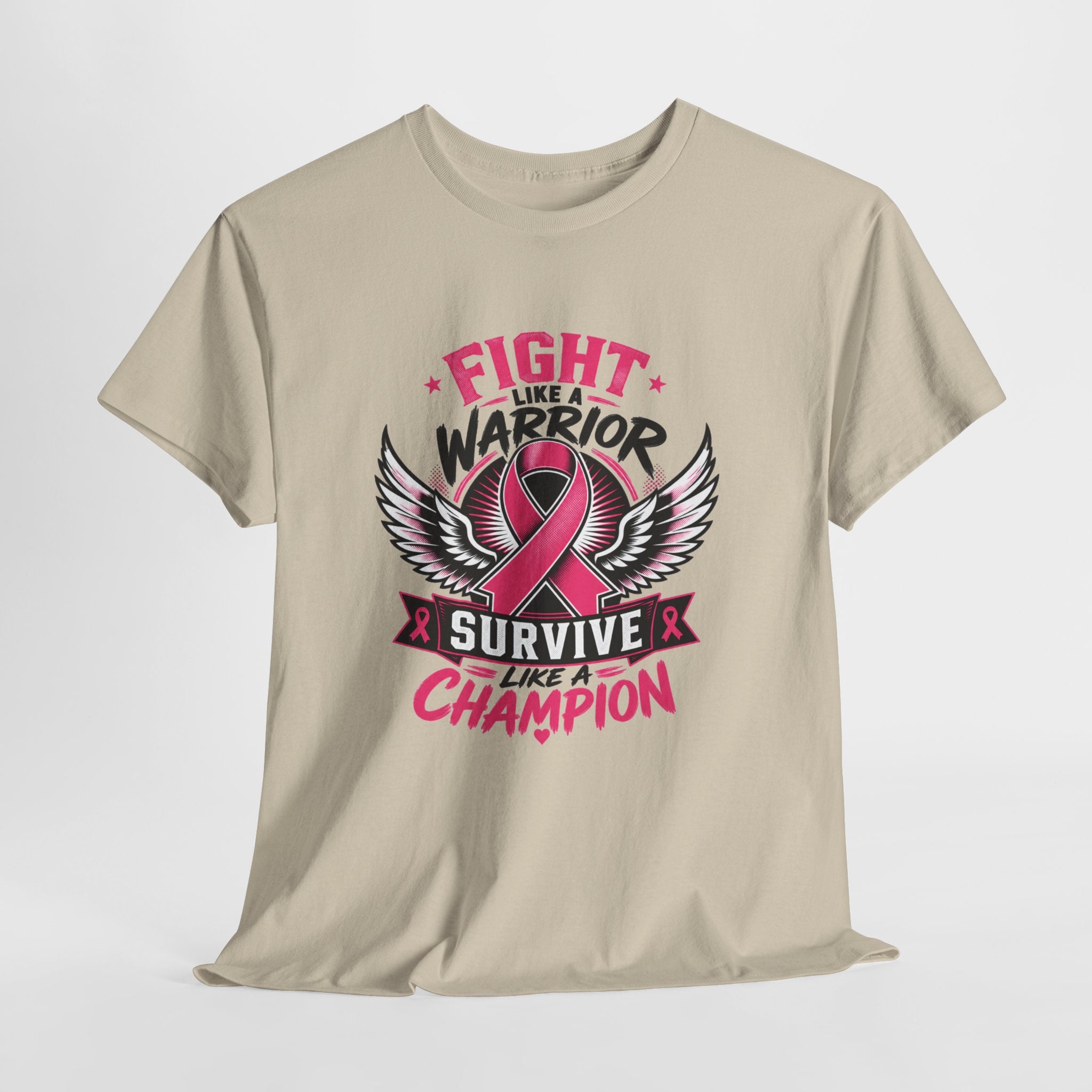 Fight Like a Warrior, Survive Like a Champion Breast Cancer Awareness T-Shirt