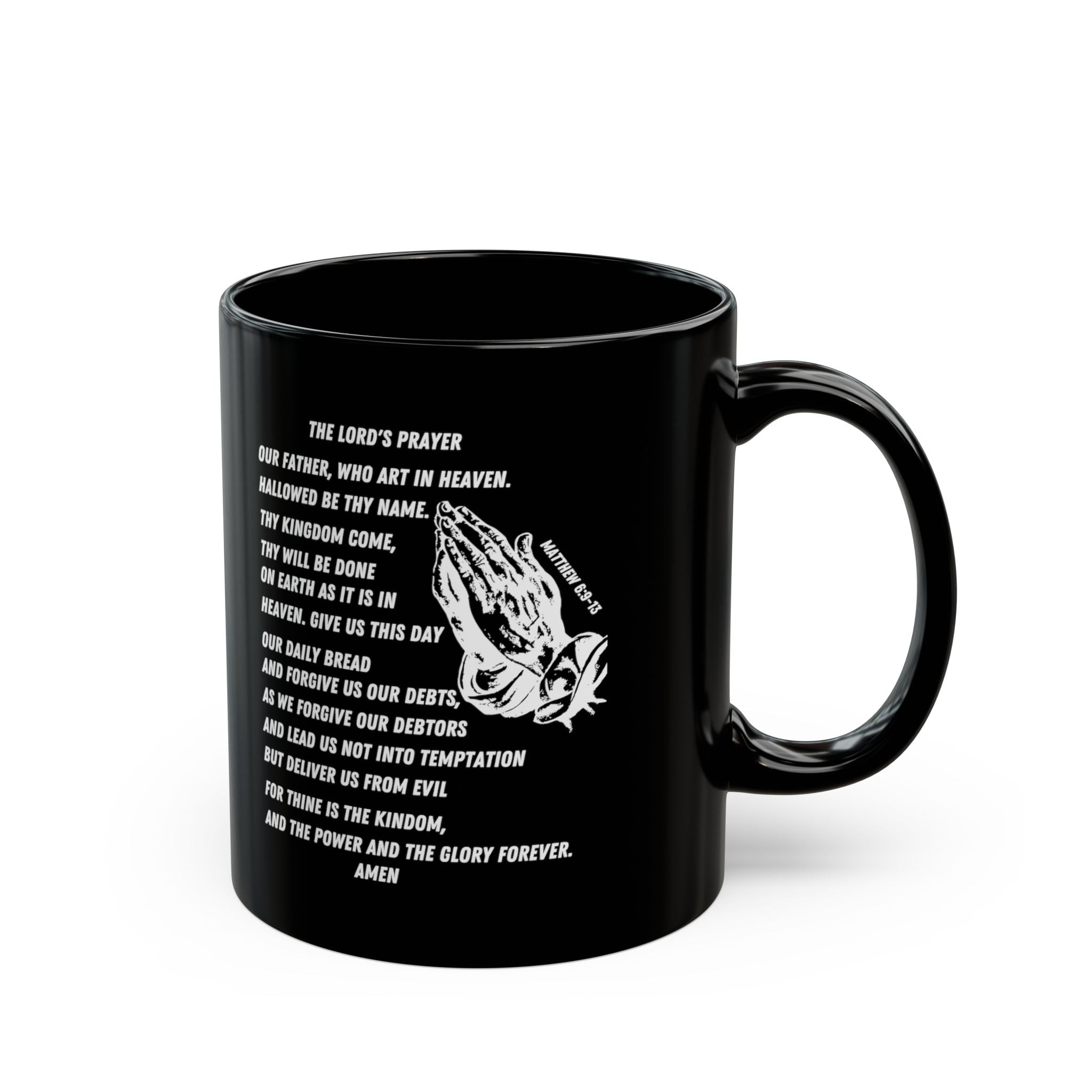 The Lord’s Prayer Black Coffee Mug (11oz/15oz)