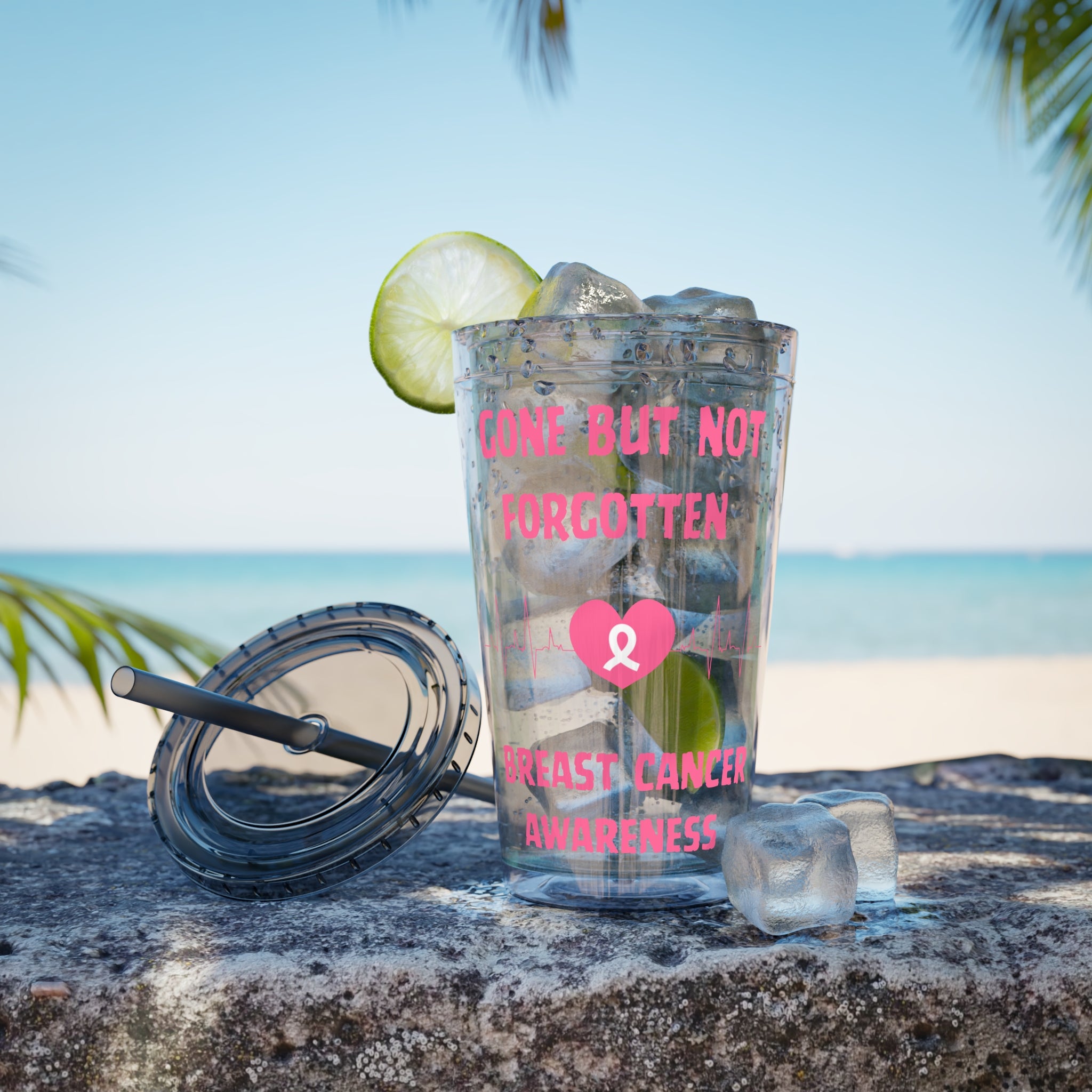 "Gone But Not Forgotten" 16oz Tumbler with Straw Cup