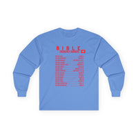 Bible Emergency Numbers Long Sleeve Tee - Red
