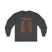 Bible Emergency Numbers Long Sleeve Tee - Orange