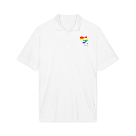 Rainbow Heart Love Wins Polo