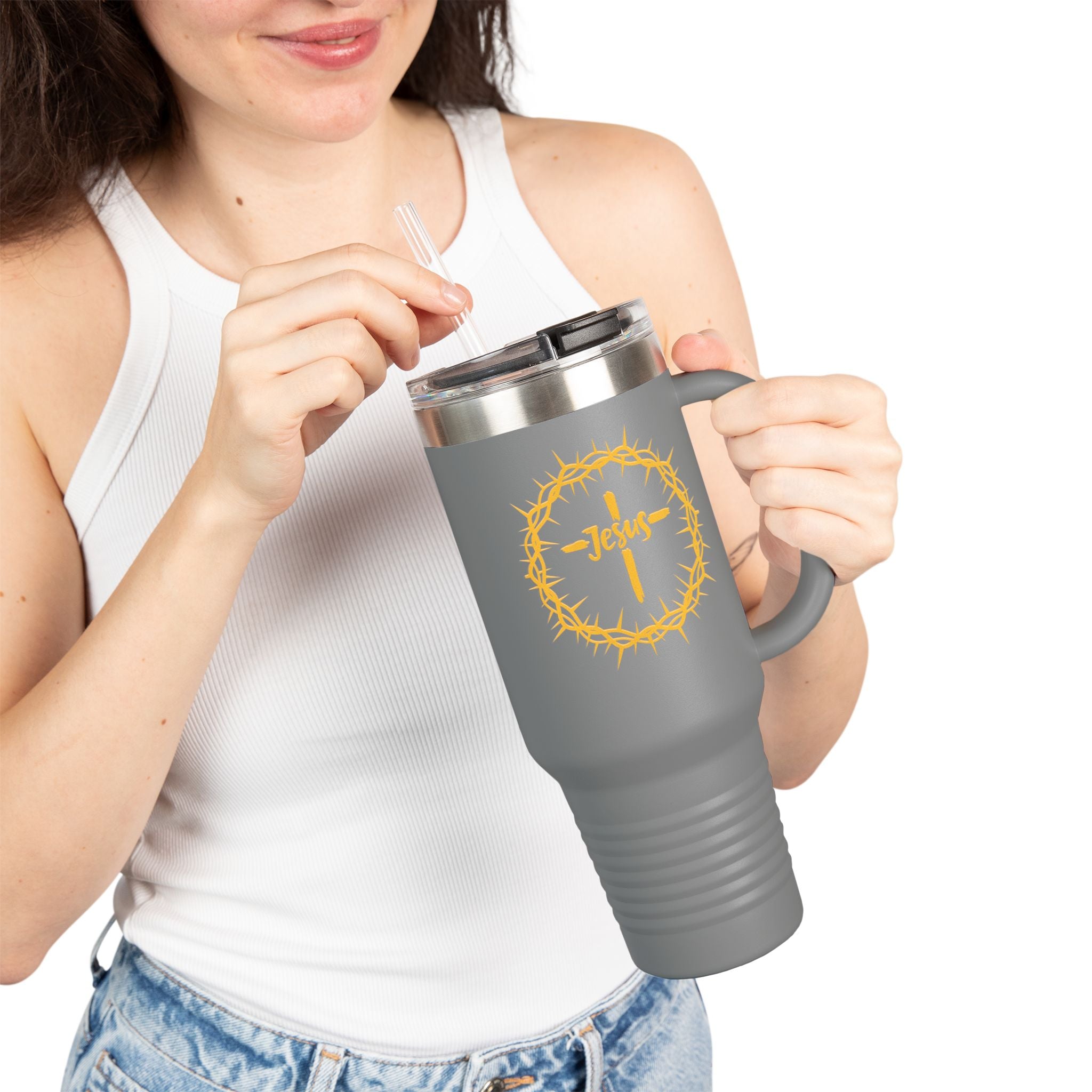 Jesus Crown of Thorns Insulated Travel Mug, 40oz