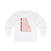 Christian JESUS IS Long Sleeve - Red