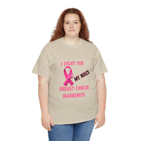 I Fight for My Niece Pink Ribbon T-Shirt
